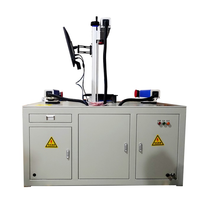 初刻新款多头全自动激光打标机在笔记本电脑外壳上打标的应用